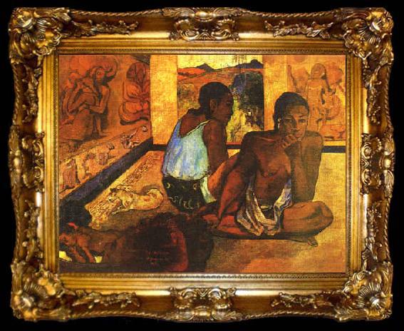 framed  Paul Gauguin  Daydreaming, ta009-2